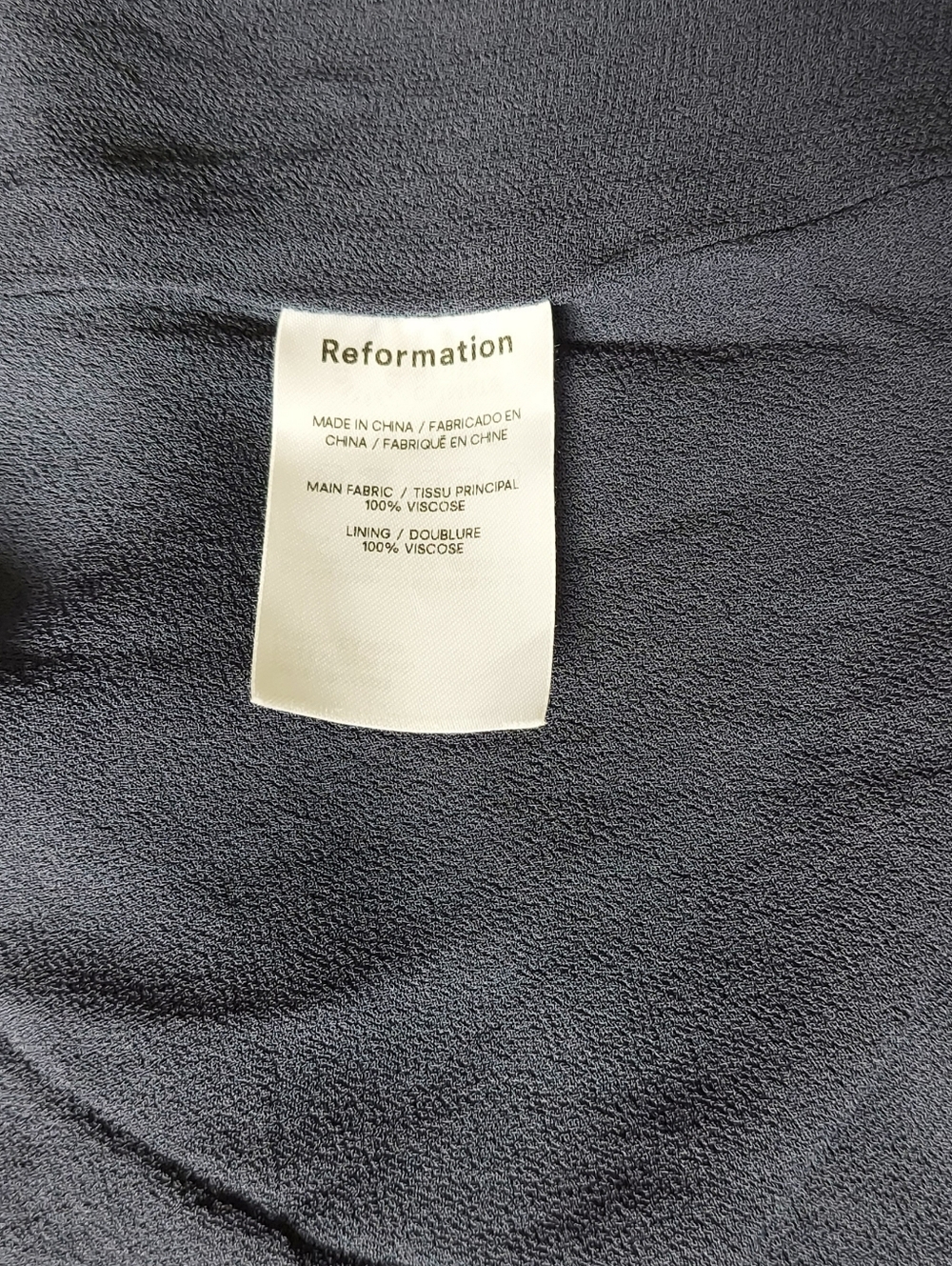 Reformation Fulton Floral Navy Blue Midi Dress Princess Margaret Size 10 - Picture 12 of 15